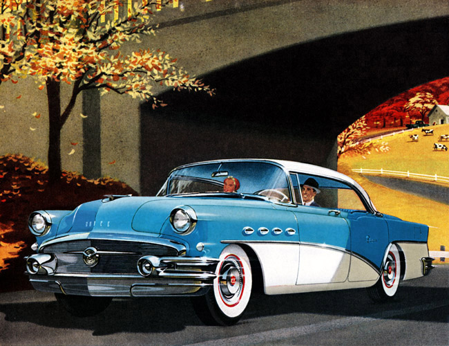 1956 Buick Super fourdoor Riviera New Boulevard Ride even on the 