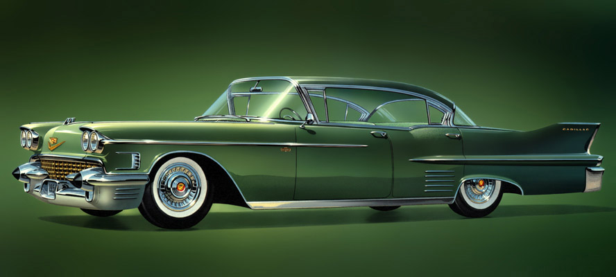Plan59 Classic Car Art Vintage Ads 1958 Cadillac