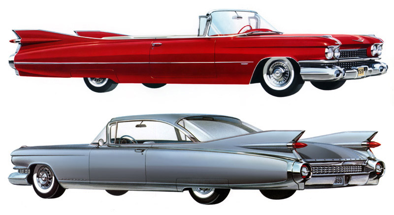 1959 Cadillac Series 62 convertible and Eldorado Seville Recently added