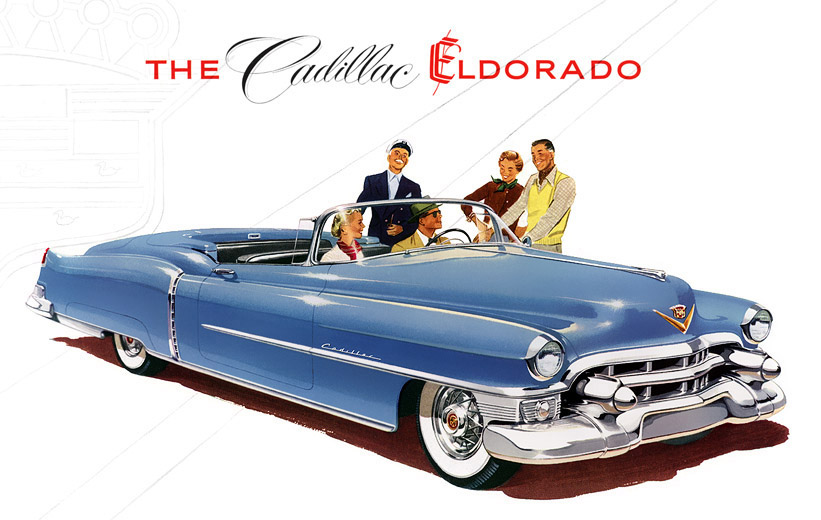 Plan59 Classic Car Art Vintage Ads 1953 Cadillac Eldorado