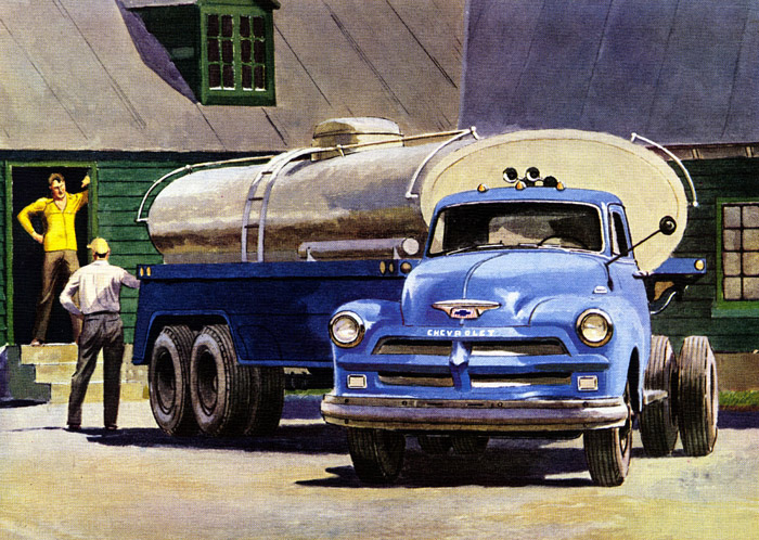 1954 Chevrolet trucks make a gallon seem bigger