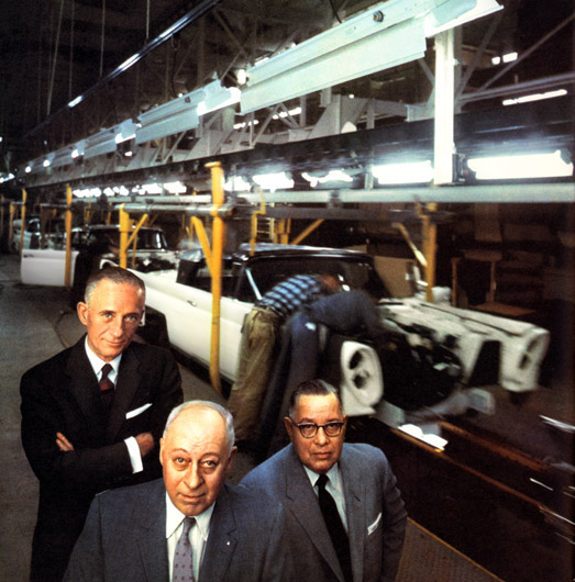 Detroit car factory: 1958 Lincoln assembly line