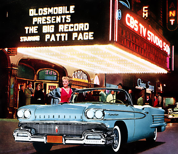 Plan59 Classic Car Art 1958 Oldsmobile and Patti Page