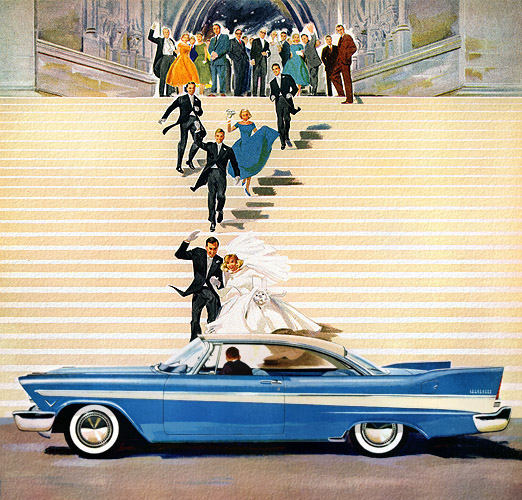 Plan59 Classic Car Art 1957 Plymouth Belvedere