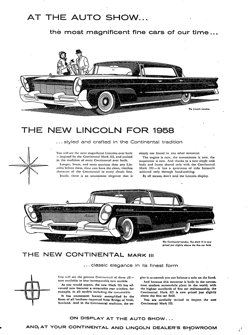 Plan59 Old Newspaper Ads 1958 Lincoln